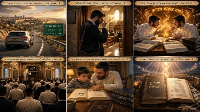 הלכות דרכים, קדושת בית המדרש וסודות תפילת העמידה – מהגדרת "פרסה" ועד מקורן המדרשי של י"ח ברכות