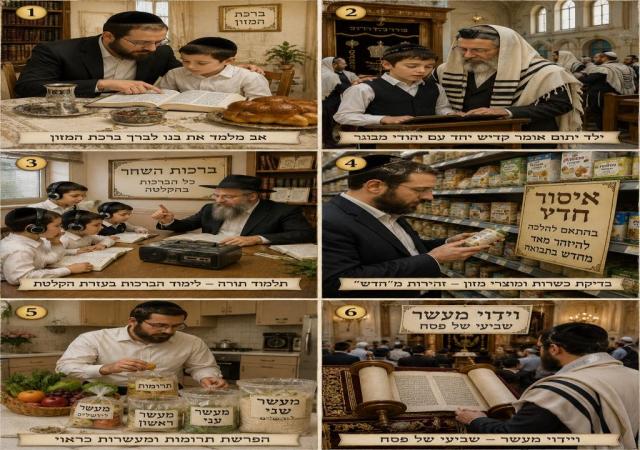 הלכות חינוך ילדים במצוות, קטן המוציא ידי חובה, איסור חדש, וידוי וביעור מעשרות ודיני ספירת העומר – שיעור יסודי ומעשי