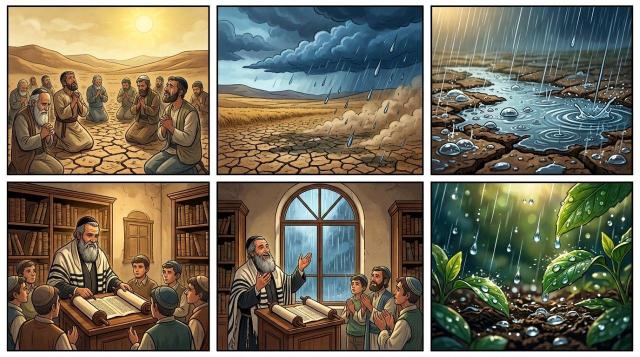 הלכות ברכת הגשמים בעת עצירת גשמים ובצורת: מתי מברכים "אל רוב ההודאות" ומנהגי הארץ והחו"ל