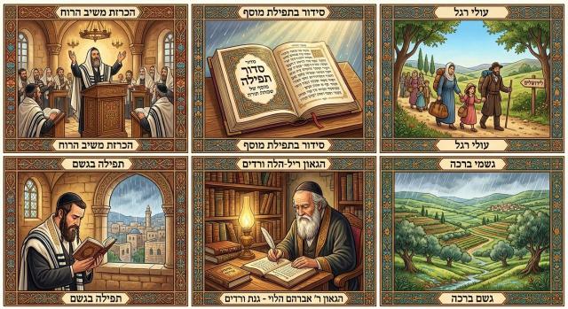 הלכות משיב הרוח ושאילת גשמים: הזמן הראוי והדין במי שטעה בתפילה