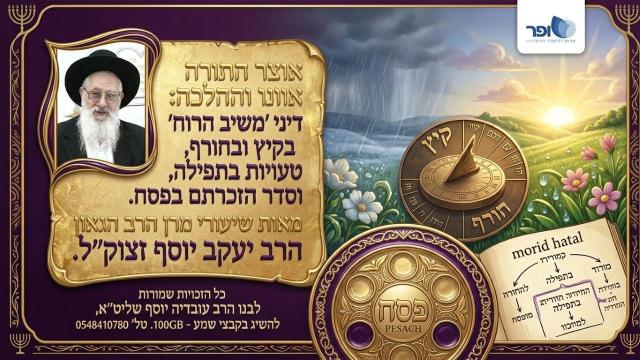 דיני "משיב הרוח ומוריד הגשם" ואו "מוריד הטל" בקיץ ובחורף, טעויות בתפילה וסדר הזכרתם בפסח