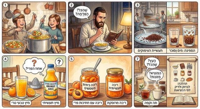 בירורי הלכות ברכות בבישול וריסוק: מרק ירקות ופירות, צימוקים, מיצים וריבות (הלכות בדיעבד וספק ברכות)