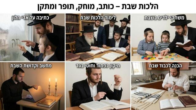 הלכות שבת – מלאכת כותב, מוחק, תופר ומתקן: כתיבה על משטחים זמניים, צילום, מחשב, משחקי ילדים ותיקוני בגדים בשבת